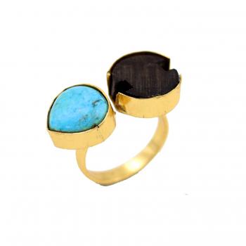 WOOD MEATAL RING 